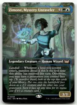 Zimone, Mystery Unraveler (Borderless) #8 MTG Duskmourn NM X1 - Image 1