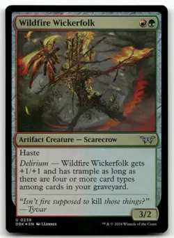 Wildfire Wickerfolk #239 FOIL MTG Duskmourn NM X1 - Image 1