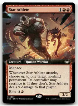 Star Athlete Extended Art MTG Commander: Duskmourn: House of Horror 57 R NM - Image 1
