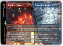 Roaring Furnace // Steaming Sauna Borderless MTG Duskmourn: House of Horror 34 - Image 1