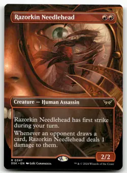 Razorkin Needlehead Borderless MTG Duskmourn: House of Horror 347 R NM - Image 1
