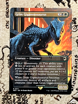 Grim Giganotosaurus (Borderless) - Jurassic World Collection - 11 - NM - Image 1
