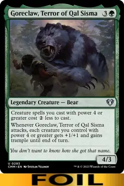 1x - Goreclaw, Terror of Qal Sisma - FOIL - Commander Masters - pack fresh nm - Image 1