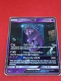 2017 Pokemon Sun & Moon Shining Legends #78 Mewtwo GX Secret Rare - Image 5