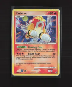 Entei 4/132 Secret Wonders Cracked Ice Holo Rare Pokemon Card - Image 1