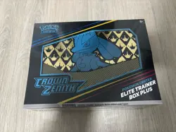 Shrink Wrap Damaged Pokemon Center Exclusive Crown Zenith ETB Plus - Image 1