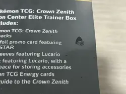 Shrink Wrap Damaged Pokemon Center Exclusive Crown Zenith ETB Plus - Image 4