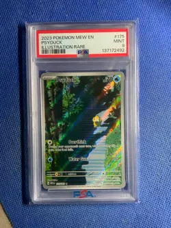 2023 POKEMON MEW EN-151 ILLUSTRATION RARE #175 PSYDUCK PSA 9 - Image 1