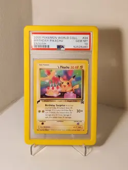 Birthday Pikachu Pokemon World Collection #24 PSA 10 Gem Mint Promo - Image 1