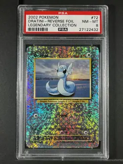 Dratini Reverse Foil #72 2002 Pokemon Legendary PSA 8 250001 - Image 1