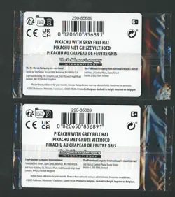 Lot of (2) 2023 Pokemon x Van Gogh Pikachu with Grey Felt Hat Promo Sealed - Image 2