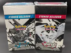 2x Pokemon SV10.5 Black Bolt White Flare Sealed Booster Bundle Display Case - Image 1