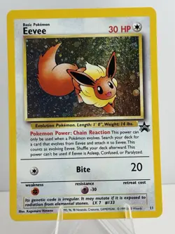 Eevee 11/53 Wotc Black Star Promo Holo Pokemon LP - Image 1