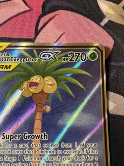 Pokemon TCG Rowlet & Alolan Exeggutor Tag Team GX Unified Minds 215/236 - Image 4