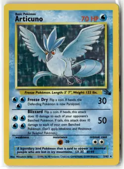 Articuno ⭐ 2/62 Holo Rare Fossil 1999 Pokemon LP - Image 1
