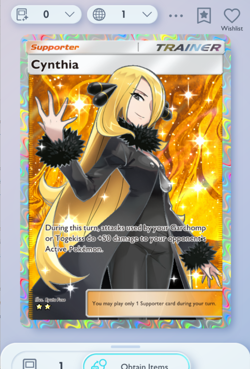 Pokemon TCG POCKET - Cynthia Full Art 2⭐, Space-time Smackdown, English - Image 3