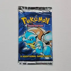 1999 Pokemon Base Set Unlimited Booster Pack Blastoise WOTC Factory Sealed @2E - Image 1
