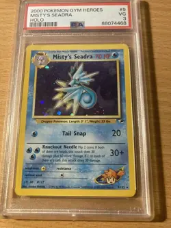 PSA 3 misty's seadra gym heroes holo 2000 pokemon - Image 1