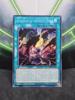 Yugioh Deception of the Sinful Spoils ROTA-EN055 Secret Rare 1st Edition NM - Image 1