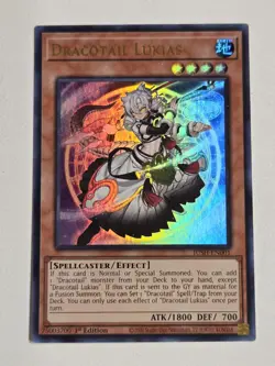Dracotail Lukias JUSH-EN001 Ultra Rare +1 Justice Hunters Yugioh Field Center - Image 2