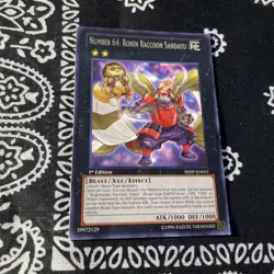 Yugioh Number 64: Ronin Raccoon Sandayu SHSP-EN051 Rare 1st Ed Lp - Image 1