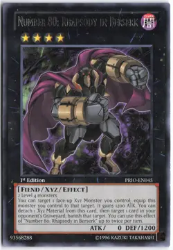 Yugioh - Number 80: Rhapsody in Berserk PRIO-EN045 1st Edition - Primal Origin - Image 1