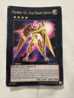 Yu-Gi-Oh! - Number 102: Star Seraph Sentry 2013 JOTL-EN053 Rare 1st Edition - Image 1