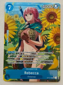 One Piece TCG Royal Blood OP-10 - Rebecca SR Alt Art Parallel OP10-058 - Image 1