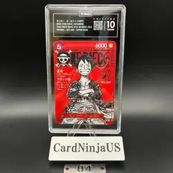 TAG PRISTINE 10 (990) Monkey D. Luffy SR Promo 2025 ST21-014 One Piece Japanese - Image 1