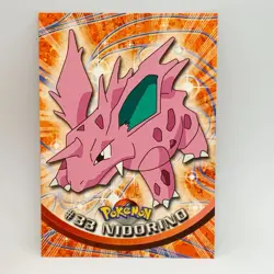 Nidorino #33 - Topps TV Animation Trading Card - Pokemon Card - EXC - Image 1