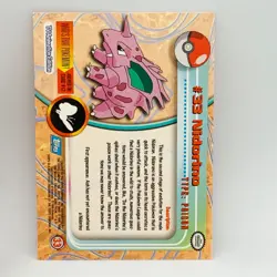 Nidorino #33 - Topps TV Animation Trading Card - Pokemon Card - EXC - Image 2