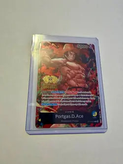 Portgas.D.Ace (2nd Anniversary Stamped) ST13-002 One Piece Promotion Cards NM - Image 1