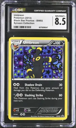 CGC 8.5 Umbreon 2013 Black Star Promos BW93 Holo Pokemon Card - Image 1