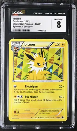 CGC 8 Jolteon 2013 Black Star Promos BW91 Sylveon Collection Pokemon Card - Image 1