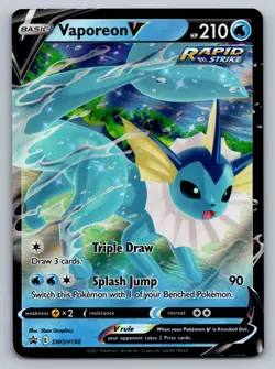 Pokemon Vaporeon V - Promo SWSH: Sword & Shield Promo Cards SWSH150 NM - Image 1