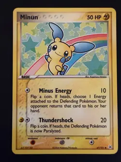 Pokemon EX Hidden Legends Minun Card 67/101 Non-Holo Common - Image 1