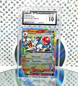 CGC 10 Cinderace EX 028/142 Stellar Crown Full Art Double Rare Pokemon Card - Image 1