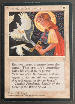 MTG Card - 1x Swords to Plowshares - Ice Age - HP - Vintage Magic The Gathering - Image 1