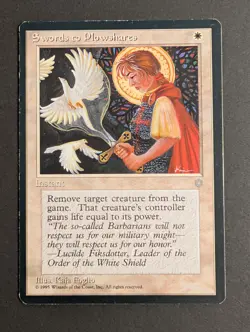 MTG Card - 1x Swords to Plowshares - Ice Age - HP - Vintage Magic The Gathering - Image 2