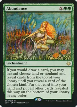 1x Abundance NM-Mint, English Duel Decks: Nissa vs Ob Nixilis MTG Magic - Image 1
