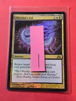 2013 Magic The Gathering Dragon's Maze Foil #89 Obzedat's Aid, R, W/Blk, cd1 - Image 3