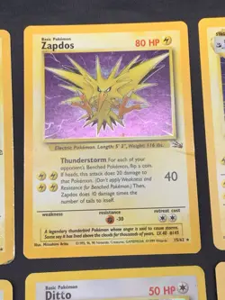 Vintage Holo Rare Pokemon Cards WOTC 1999 Base Set, Fossil, Jungle - MP/HP Ditto - Image 3