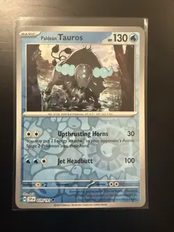 Pokemon TCG Paldean Tauros Reverse Holo Card 039/191 Sv08: Surging Sparks - Image 1