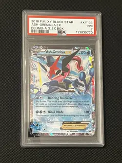 2016 POKEMON XY BLACK STAR PROMO ASH-GRENINJA EX BOX ASH-GRENINJA EX PSA 7 - Image 1