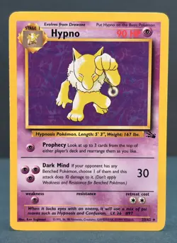 Pokemon Fossil Hypno Non Holo - Lightly Played LP - Original Vintage 23/62 - Image 2