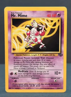 Pokemon Jungle Mr. Mime Non Holo - Lightly Played LP - Original Vintage 22/64 - Image 2