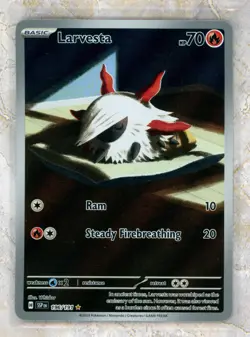 2024 Pokemon Scarlet & Violet SSP EN-Surging Sparks #196 Larvesta IR - Image 1