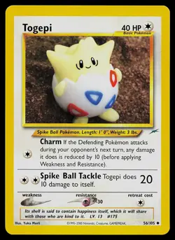 Pokemon Card - Togepi Neo Destiny 56/105 Uncommon - Image 1