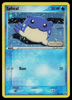 Pokemon Card - Spheal Legend Maker 65/92 Common Reverse Holo Stamped - Image 1