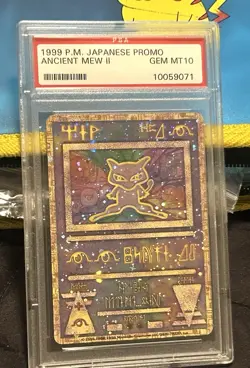 1999 Pokemon Japanese Ancient Mew II Movie Holo GEM MT 10 Promo Card - Image 1